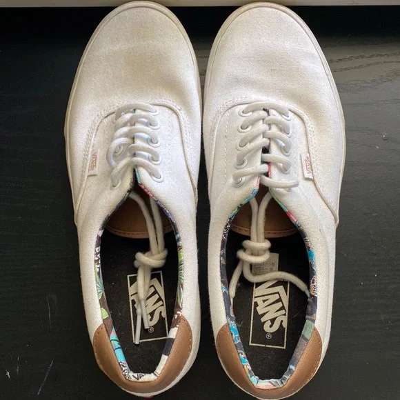 Brand New Vans Color U Floral White Shoes Canvas Mens Size 10 Create Your Color Flower Field Vans Authentic Shoes - Customized White  main image 2